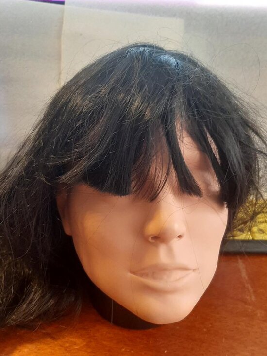 NEW ! Women 24 Inch Long Hair Straight Wig Human Hair Black main image 4